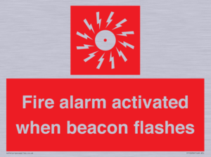 Fire alarm activated when beacon flashes
